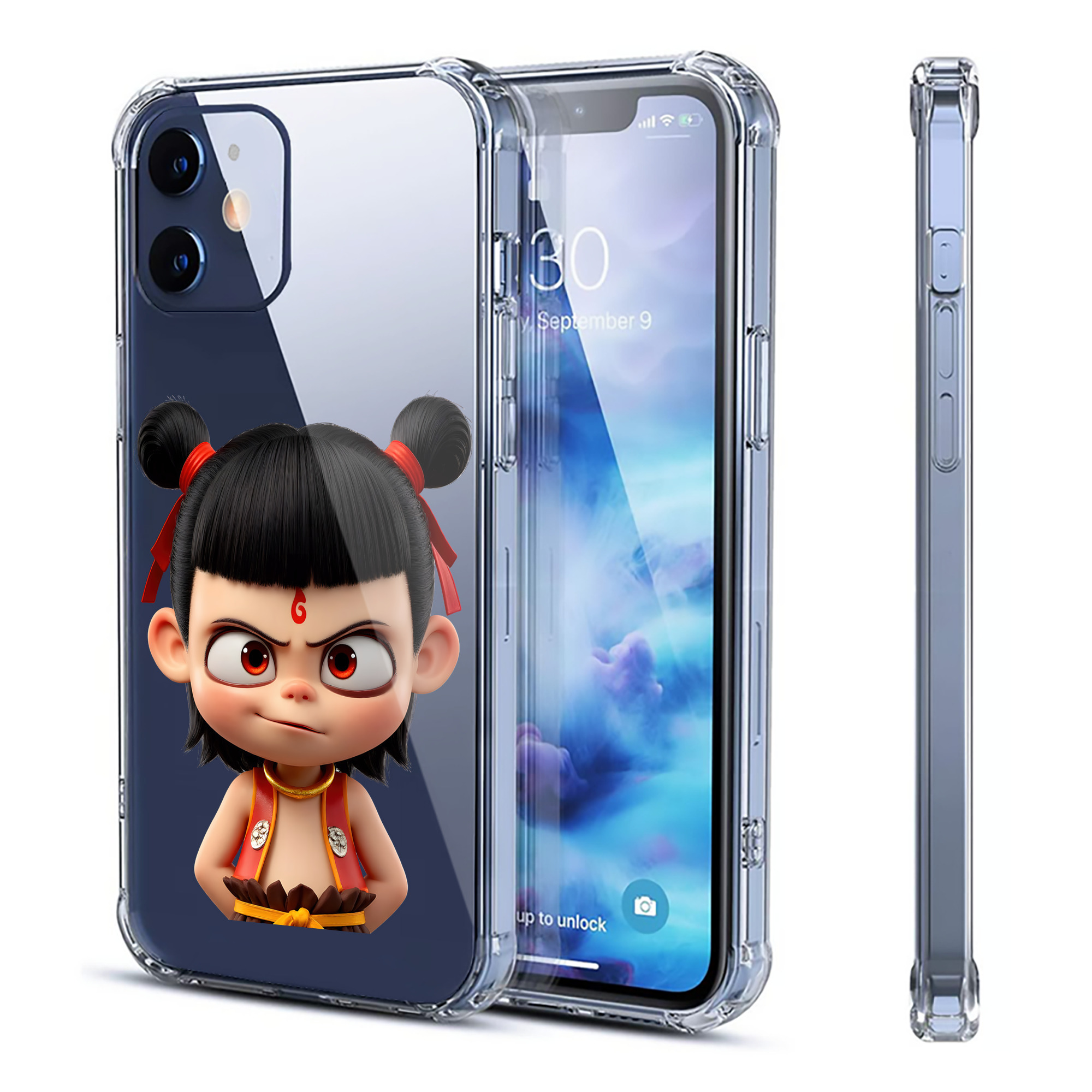 （画像用） Ne Zha 2 ナタ 魔童の大暴れ 【iPhone 12シリーズ対応】透明スマホケース（クリアソフトケース）